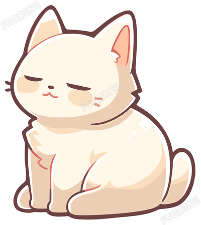 猫咪贴纸可爱元素设计