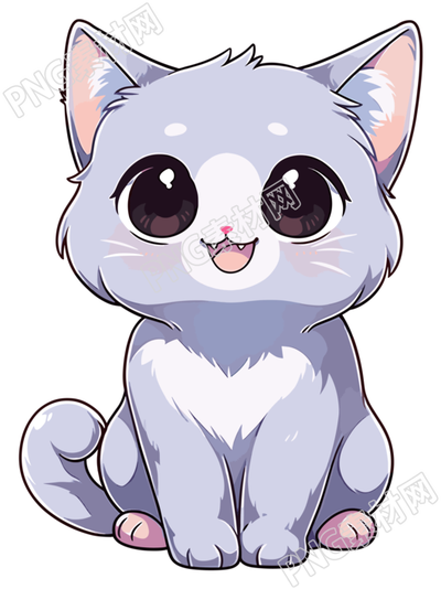猫咪贴纸插图