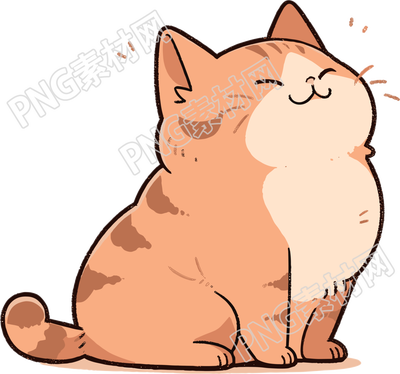 猫咪贴纸插画