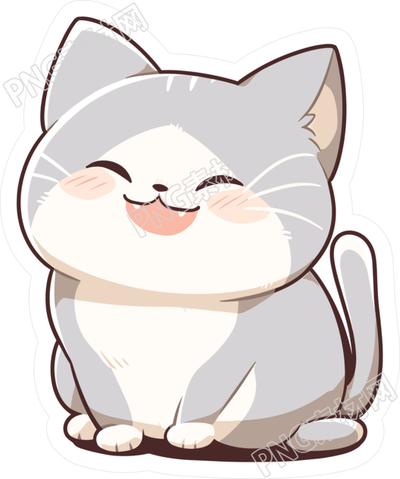 猫咪贴纸彩色素材