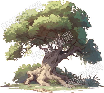 大树PNG商用插画