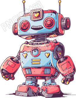卡通机器人PNG素材插图