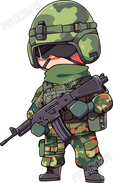 卡通士兵PNG素材