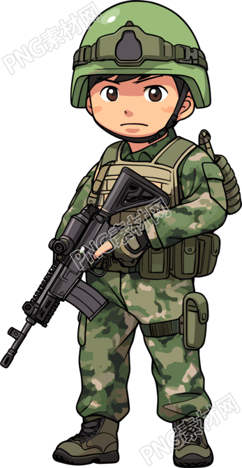 卡通士兵创意图形设计元素