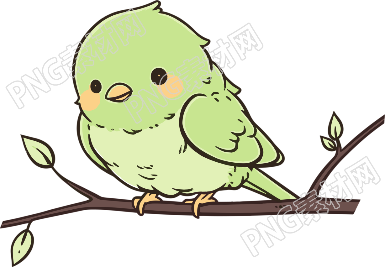 彩色小鸟商用创意插图