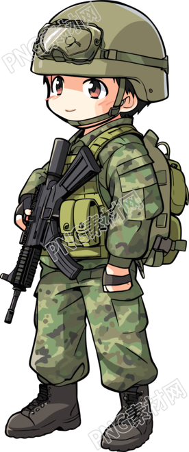 卡通士兵商业设计图形素材