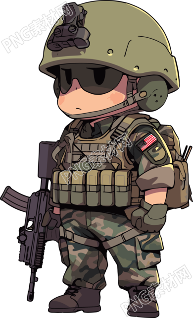 卡通士兵PNG图形素材