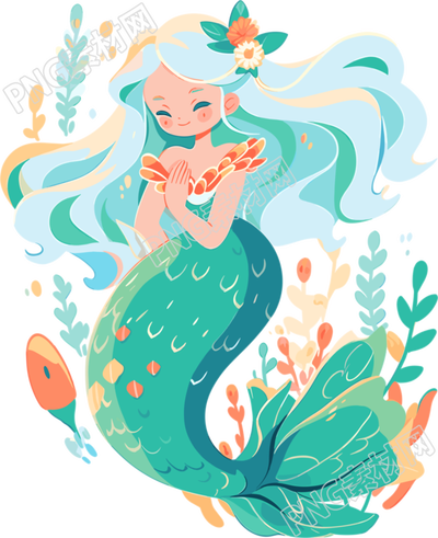 美人鱼插画设计元素