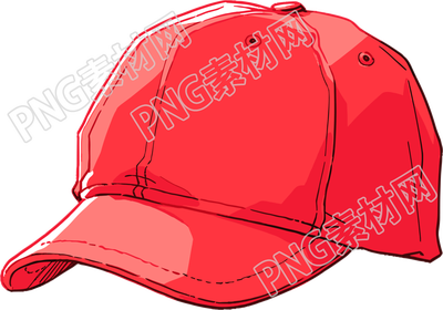 红色帽子手绘插画