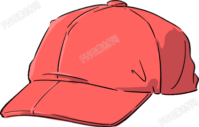 红色帽子透明背景插画