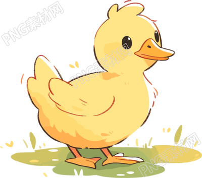 小鸭子卡通创意设计插图