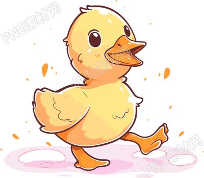 小鸭子卡通插图