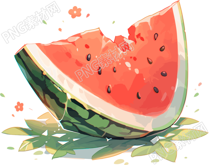 卡通西瓜插图