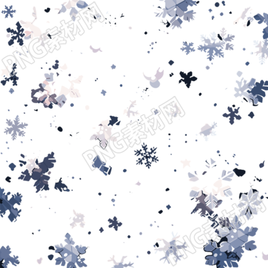雪景雪花创意插图