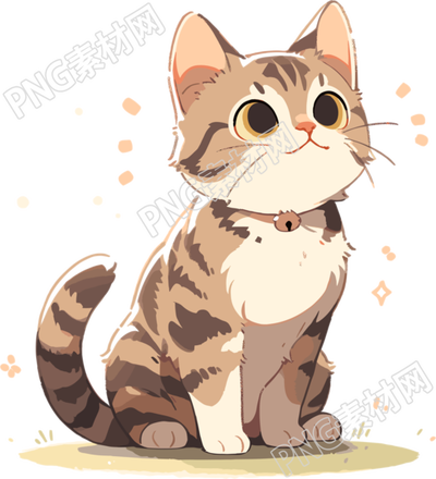 卡通猫手绘风格插图