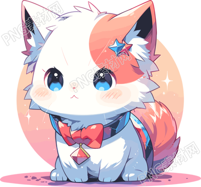 卡通猫透明背景素材
