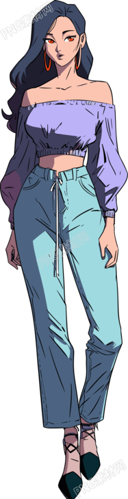 漫画女孩插画素材