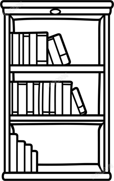 书橱设计图插画