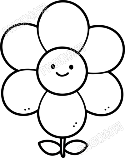 简笔画花