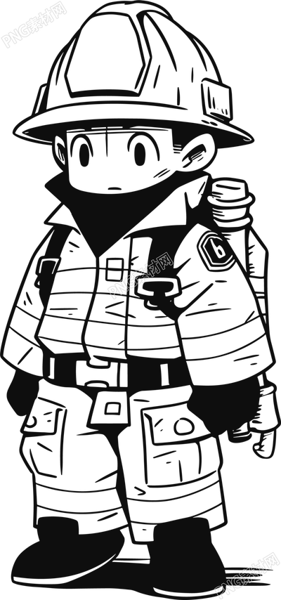 消防员简笔画