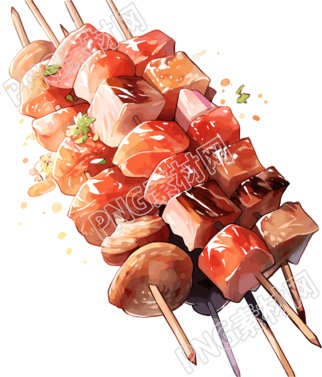 烤串創(chuàng)意插畫設(shè)計(jì)