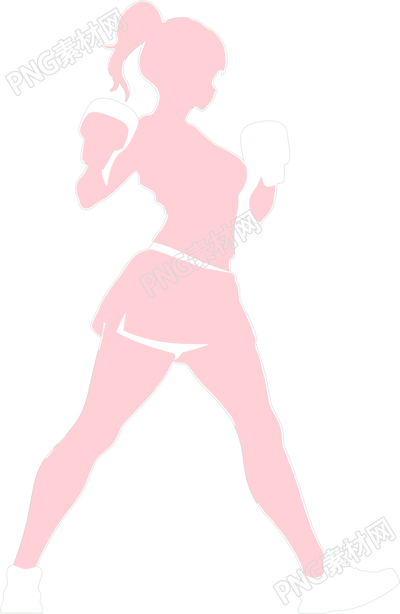 運(yùn)動(dòng)女生剪影扁平風(fēng)格設(shè)計(jì)素材