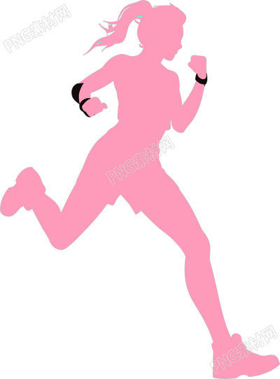 運動女生剪影創(chuàng)意設計素材