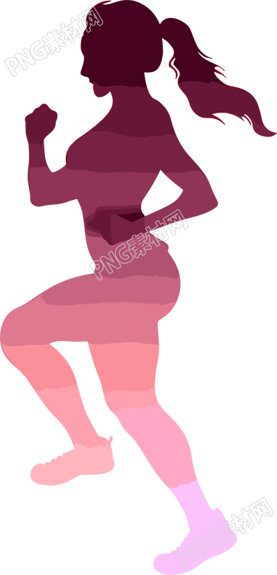 運動女生剪影元素