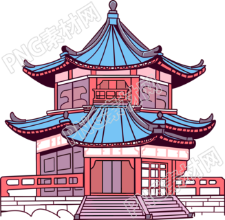 國(guó)風(fēng)閣樓中國(guó)建筑插圖