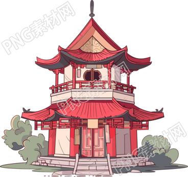 國(guó)風(fēng)閣樓古典建筑元素