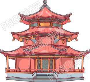 国风阁楼高清图形素材