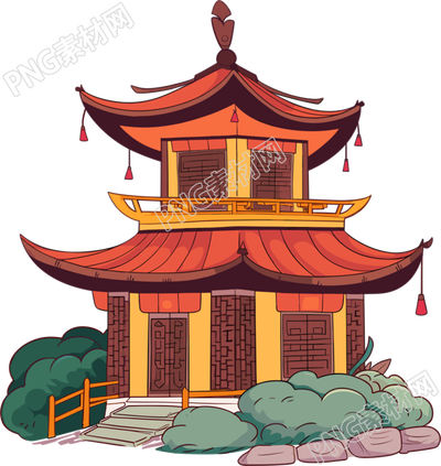 國(guó)風(fēng)閣樓高清PNG素材
