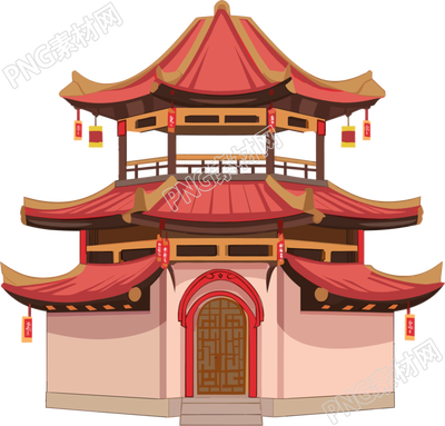 國(guó)風(fēng)閣樓商業(yè)插圖設(shè)計(jì)
