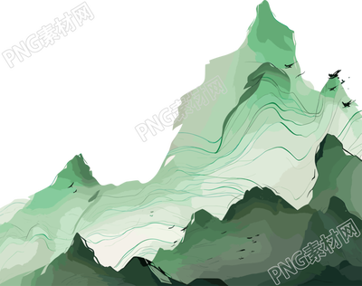 國潮風(fēng)山脈創(chuàng)意設(shè)計插圖