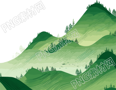 鍍金國潮風(fēng)山脈圖形設(shè)計插圖