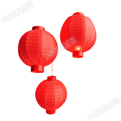 3D紅燈籠節(jié)日裝飾素材