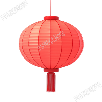 3D紅燈籠透明背景插畫