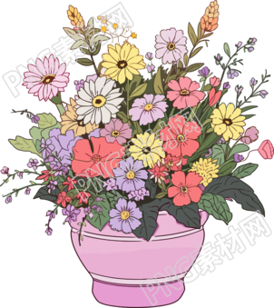 水彩花卉插圖元素
