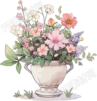 水彩花卉商业设计素材