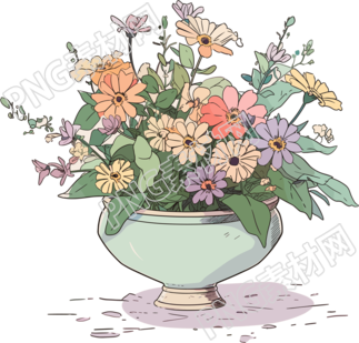 水彩花卉精致插圖