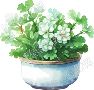 水彩花卉插畫設計元素