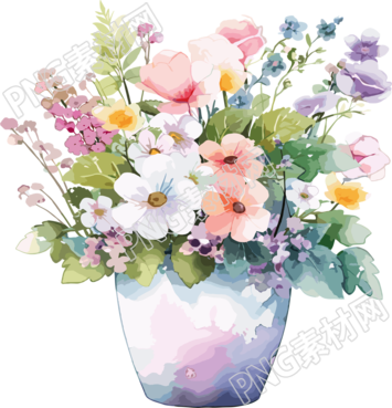 水彩花卉高清圖形素材