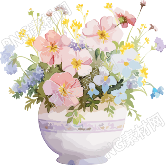 水彩花卉插画素材
