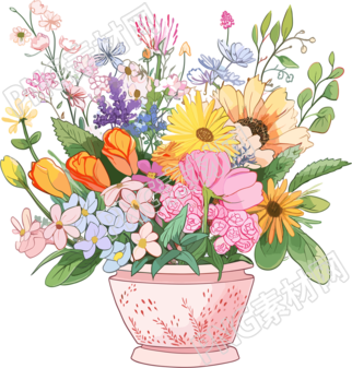 水彩花卉PNG素材