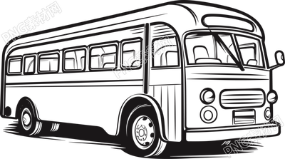 公共汽車簡筆畫