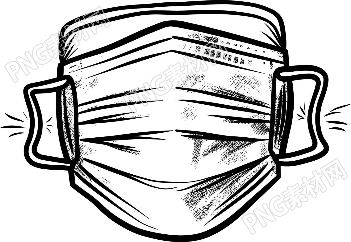 口罩简笔画