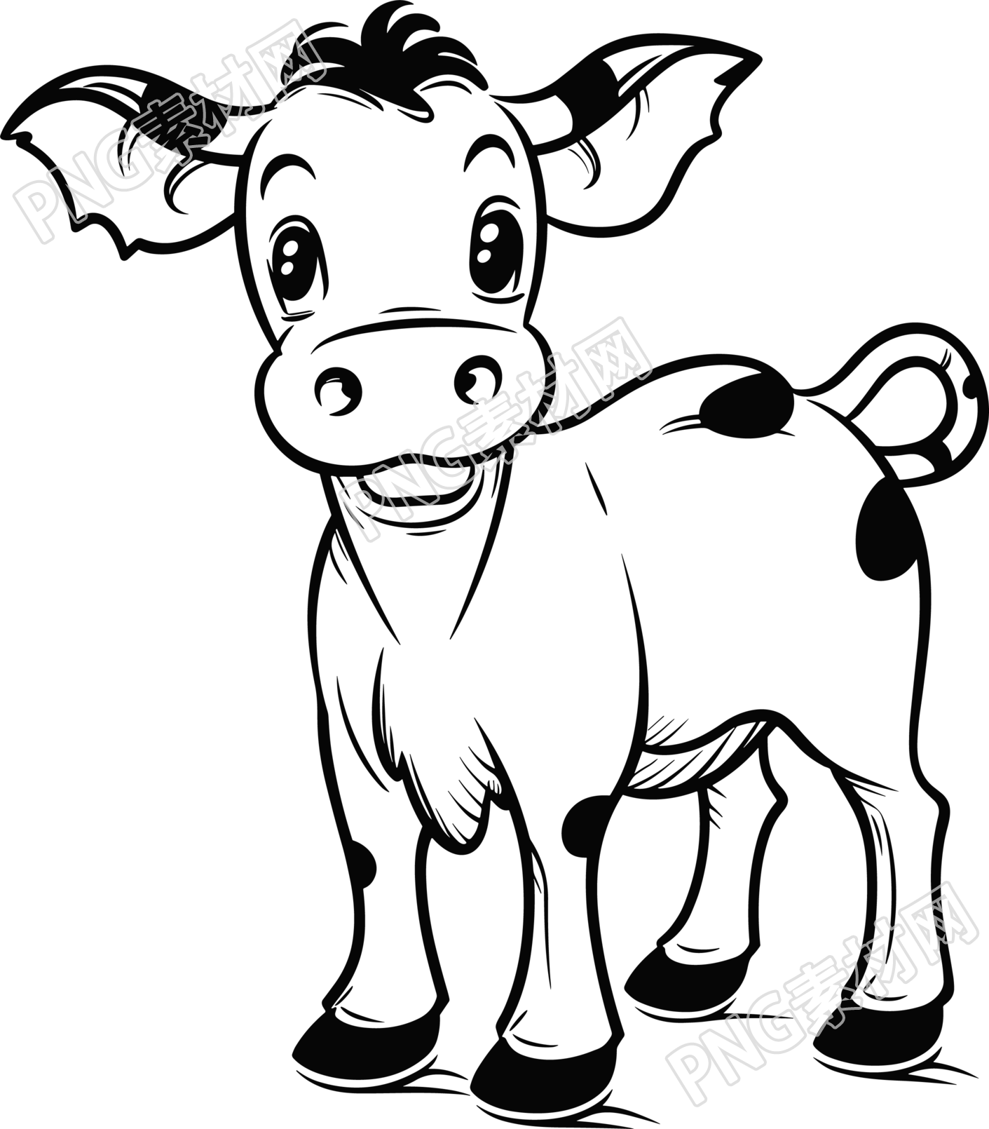 小牛简笔画