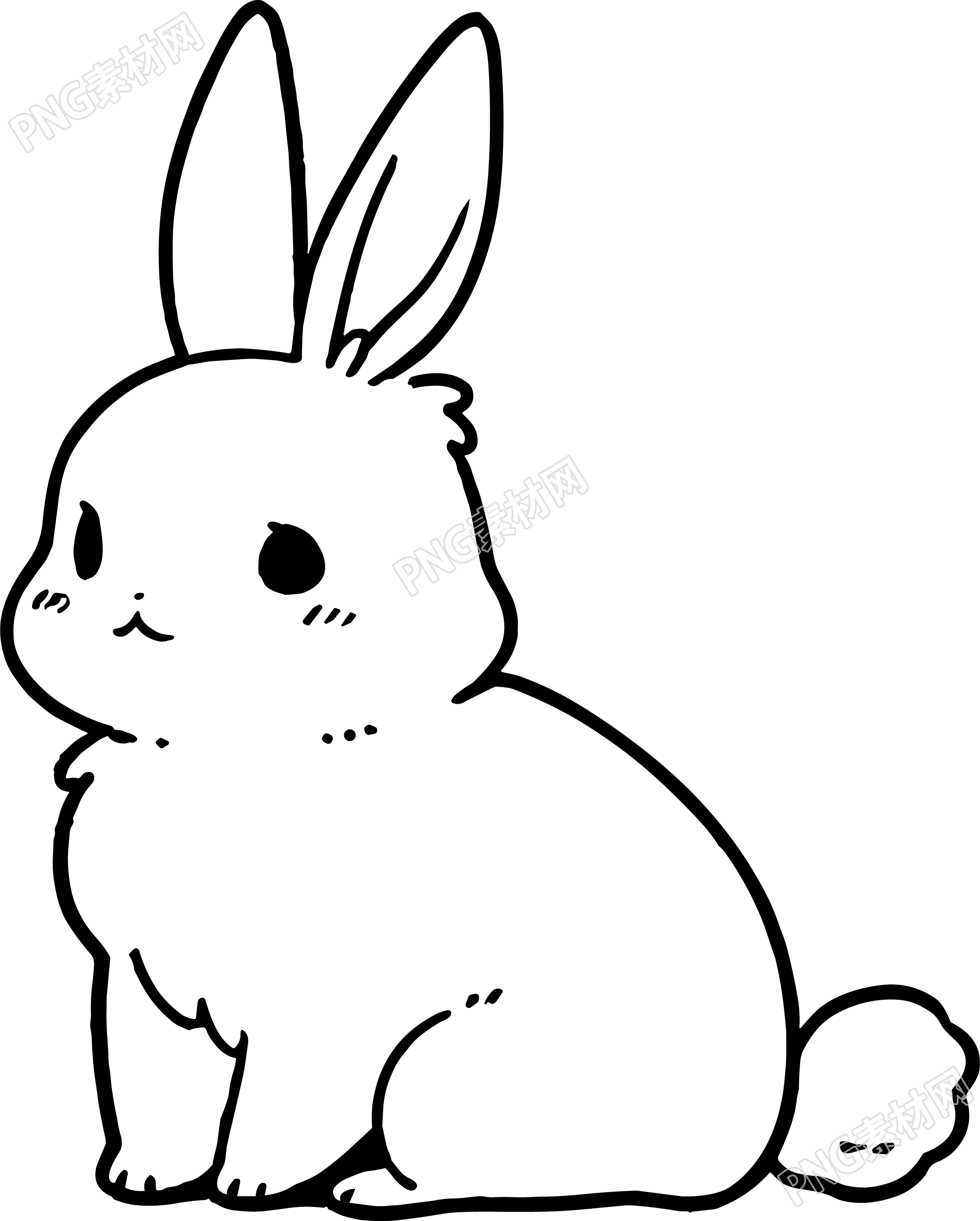 玉兔简笔画