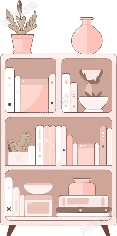 可愛書架創(chuàng)意圖形插畫