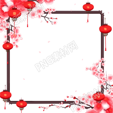 新年燈籠邊框創(chuàng)意設(shè)計(jì)素材